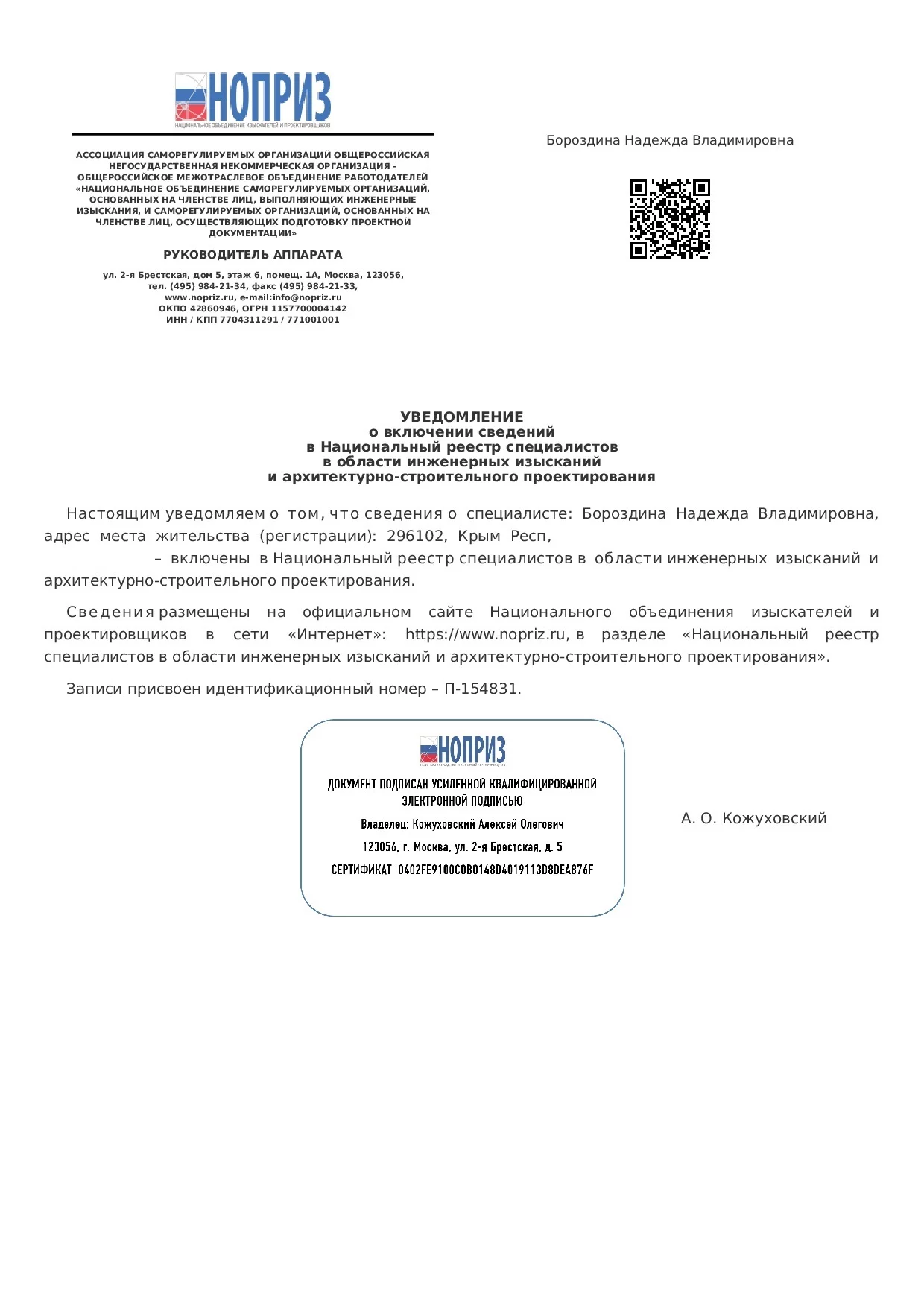 НОПРИЗ - ГАП