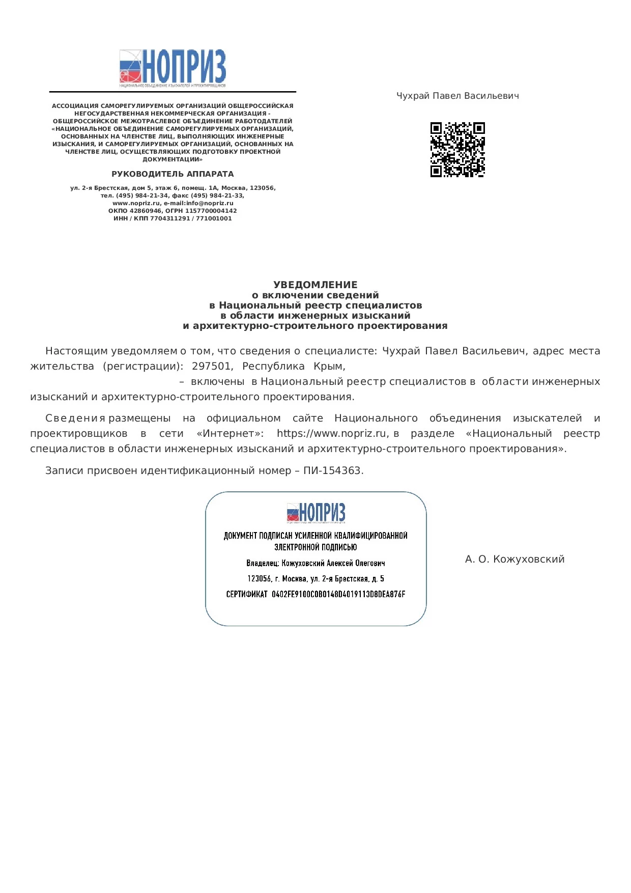 НОПРИЗ - ГИП